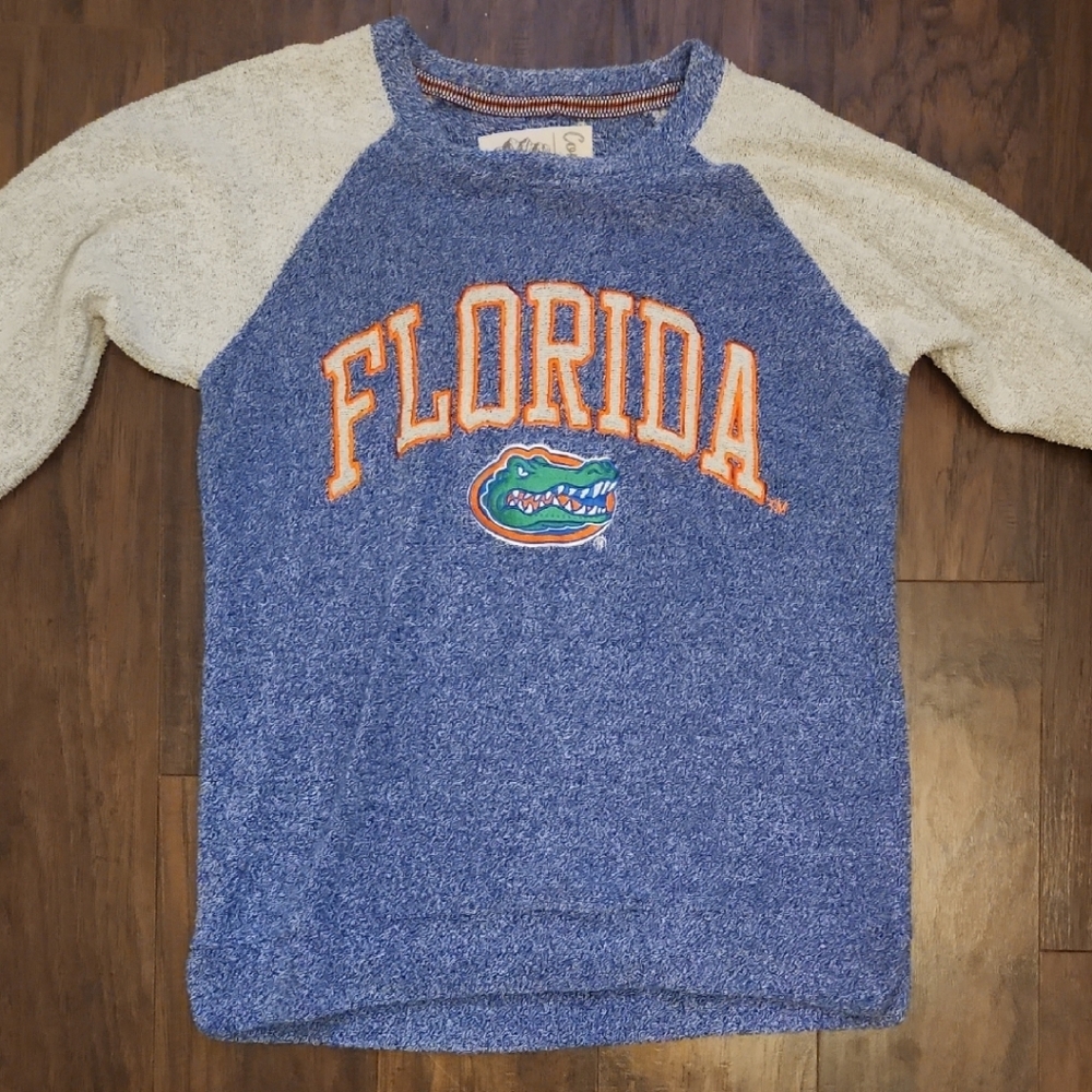Florida Gators Pressbox Blue and Gray Turtleneck Sweater